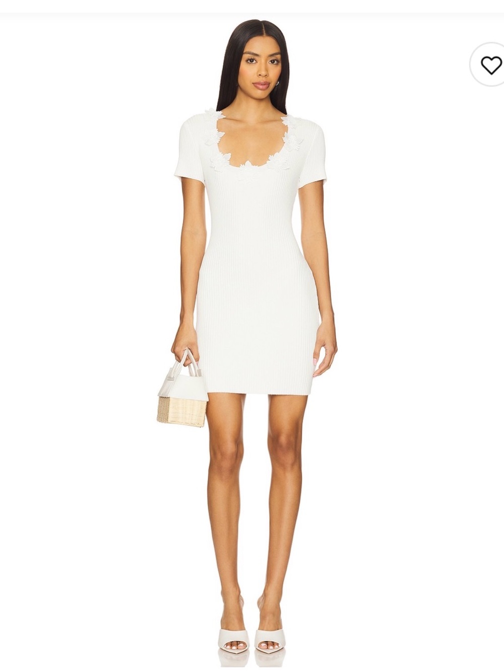 Generation Love Vallea Ribbed Short Sleeve Mini Dress with Floral